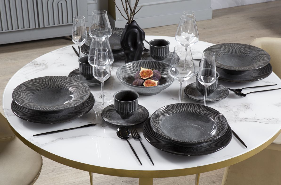 Тарелка Panio для пасты глубокая антрацит 4